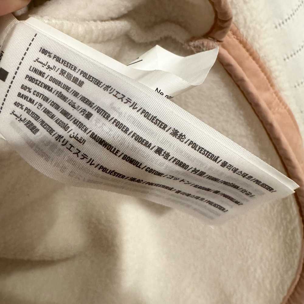 Abercrombie & Fitch Asymmetrical Snap Fleece Ivory and Pink Size Small - Picture 9 of 9